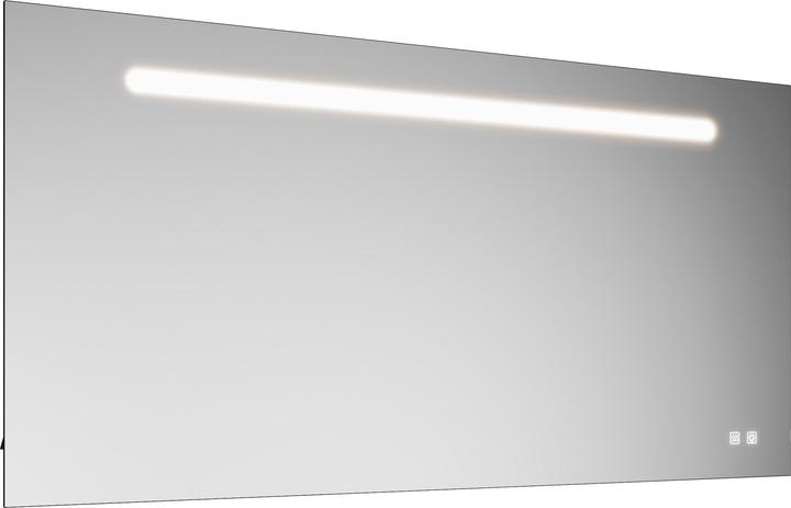 Actual product image burgbad Eqio miroir lumineux avec éclairage LED, 1 interrupteur à capteur, support pour téléphone portable (140 x 70 cm)
