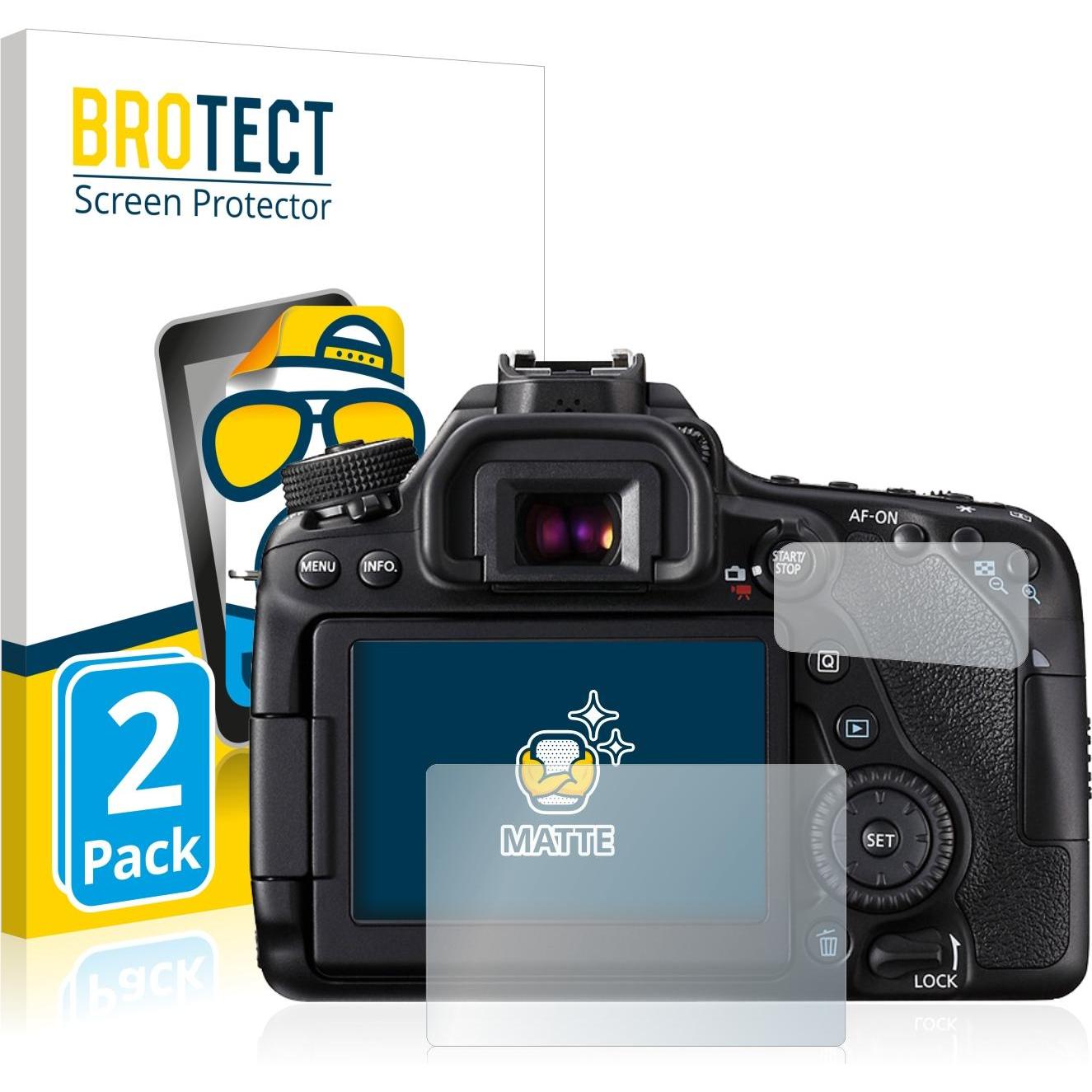BROTECT Entspiegelungs-Schutzfolie Displayschutz Matt (Displayschutz, EOS 80D), Kameraschutz