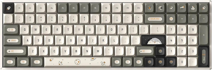 Productafbeelding Iqunix F97 Hitchhiker Draadloos Gaming Toetsenbord, RGB - Maansteen Schakelaars (NL, Draadloze)