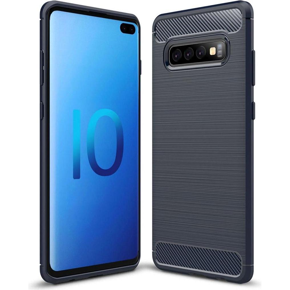 König Design Handyhülle für Samsung Galaxy S10 Plus Schutzcase Backcover Bumper Etuis Blau (Samsung Galaxy S10+), Smartp...