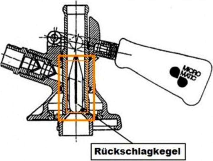 Actual product image Ich-zapfe Rückschlagkegel für Keg - Verschluss