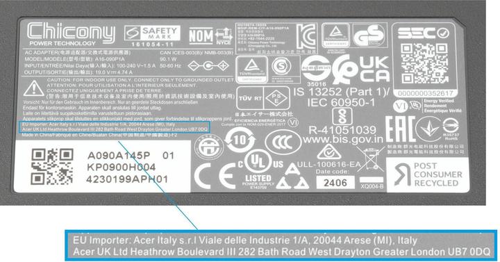 Produktbild Acer KP.09003.010 (90 W)