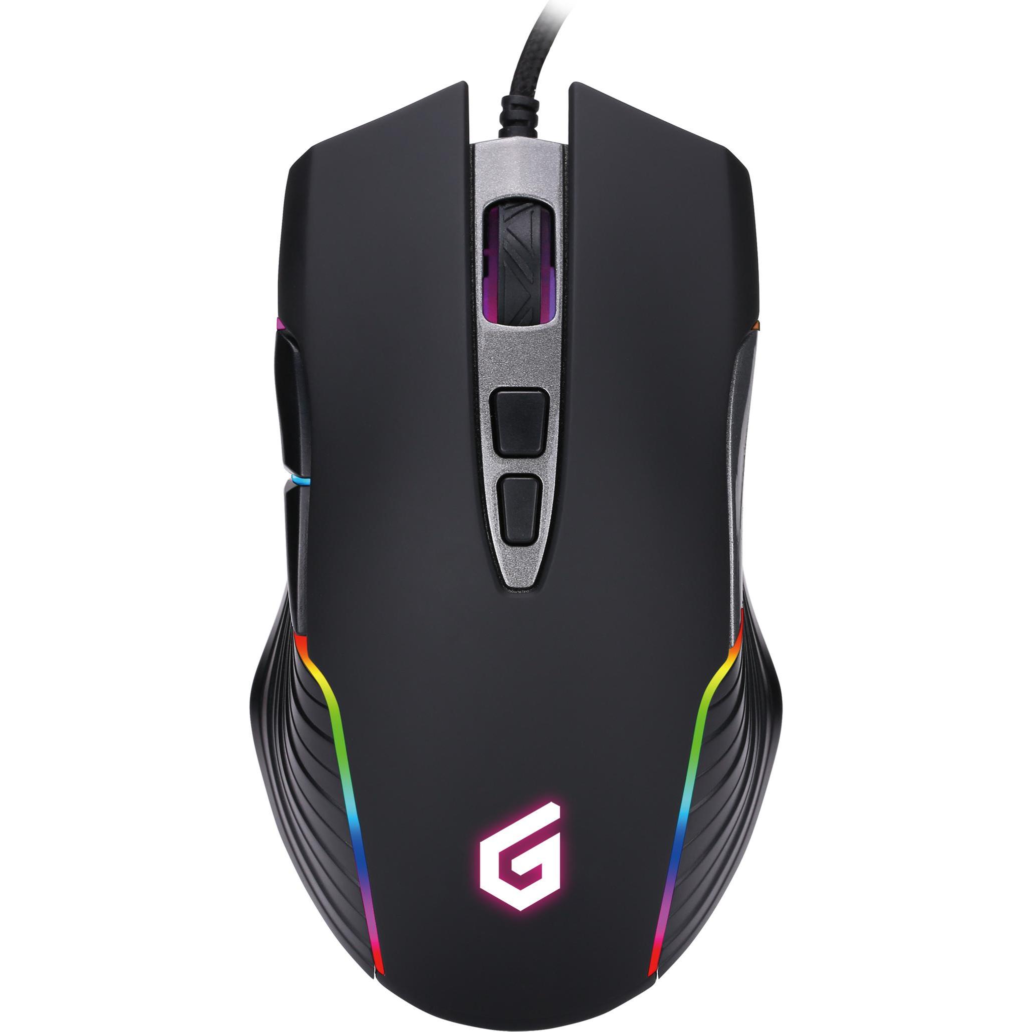 Conceptronic Gaming USB Maus, 7200 DPI, IC sensor,DJEBBEL03B (Kabelgebunden), Maus, Schwarz