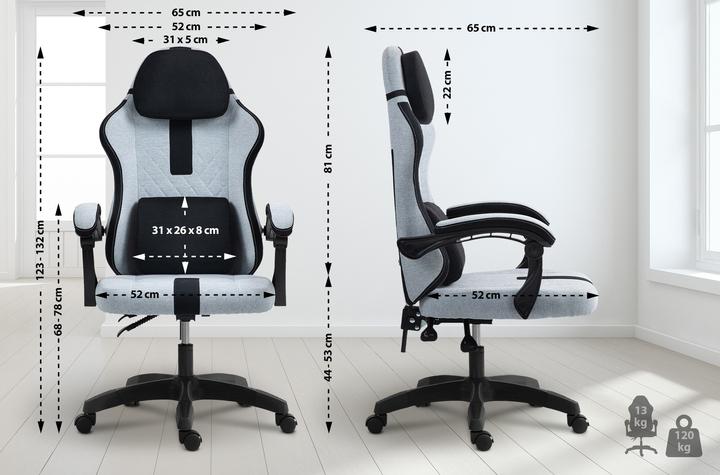 Image du produit CLP Chaise de bureau rembourrée Miltona ergonomique réglable en hauteur