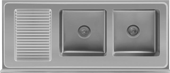 Actual product image Royal Catering Double Sink Cabinet - 140 cm (64 cm, 140 cm)
