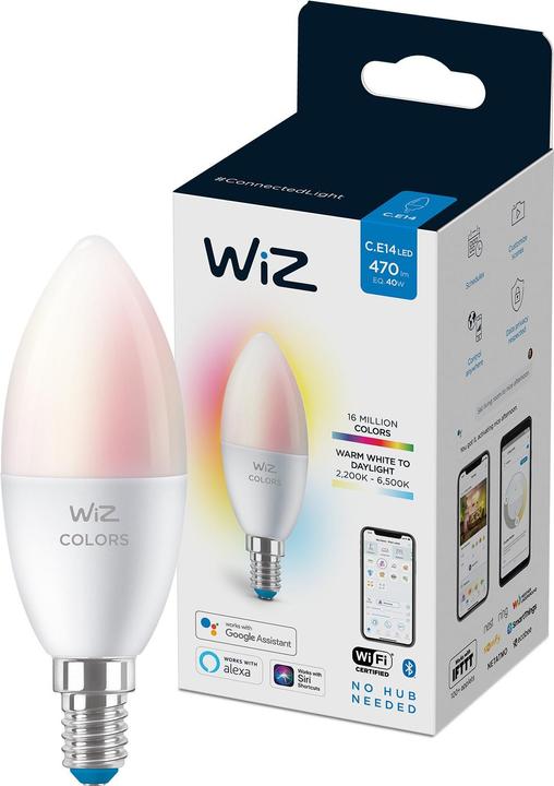 Produktbild WiZ Lampe 40W E14 Kerzenform (E14, 4.80 W, 470 lm, 1 x, F)