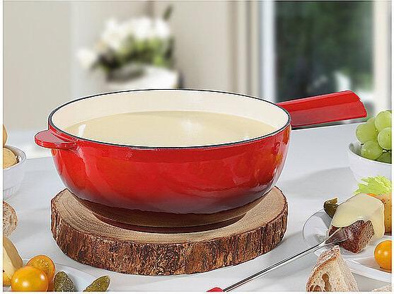 Image du produit Spring Caquelon en fonte pour fondue Rouge (2 l)