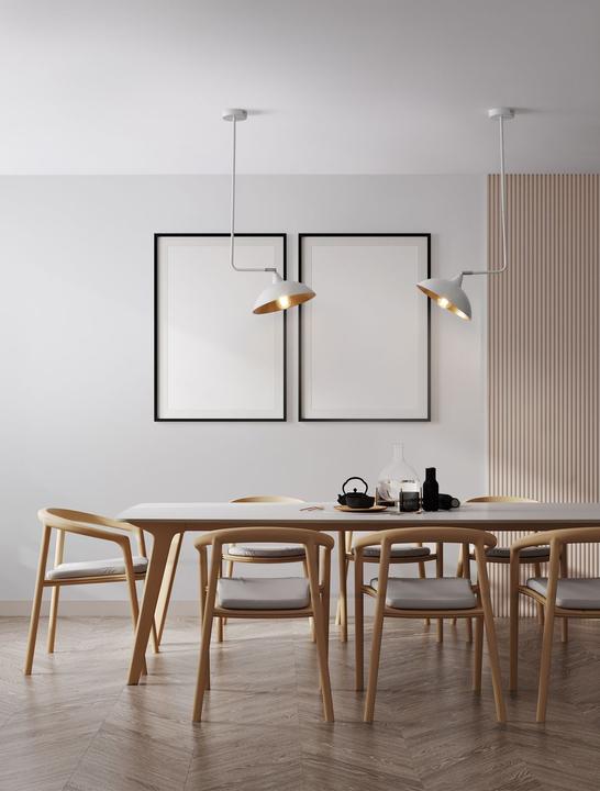Produktbild Nova Luce MIRBA Pendelleuchte E27 Weiss 40x27x120cm dimmbar 9035980