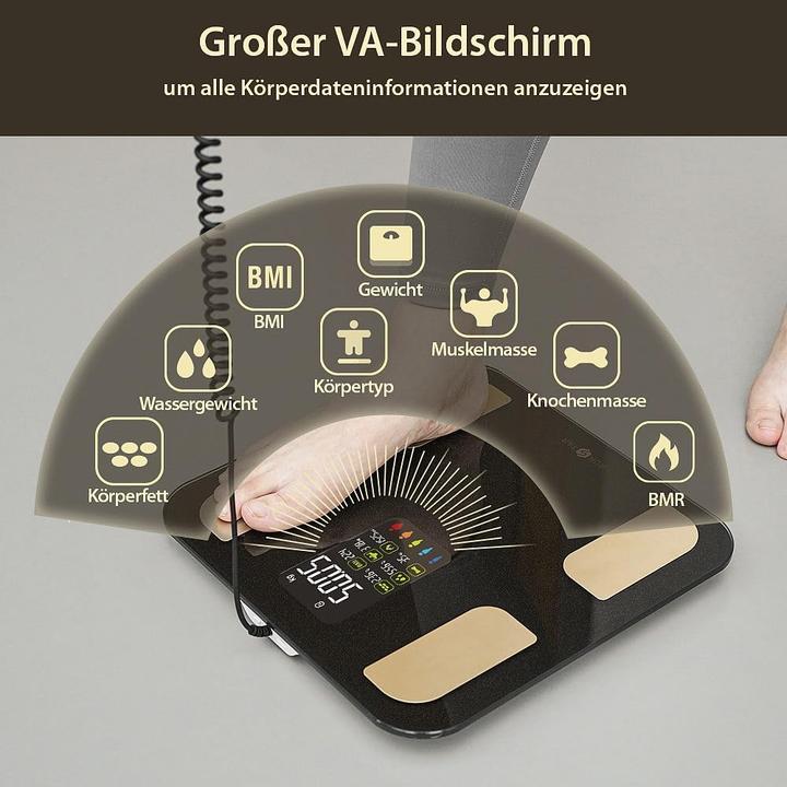 Produktbild Newgen medicals Ganzkörperanalyse-Waage mit Handsensoren und App (180 kg)
