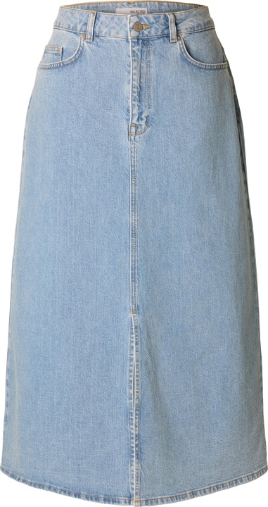 Produktbild Selected Femme Hellblauer Midi Jeansrock (38)