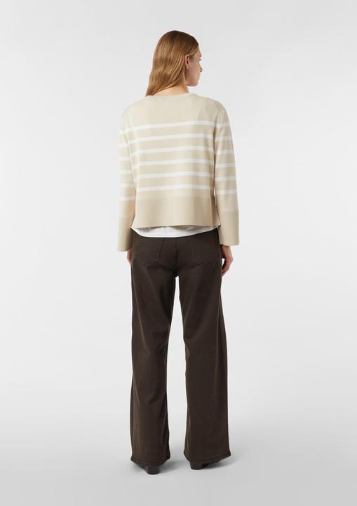 Produktbild Comma Strickpullover Moderner Strickpullover mit Kimono-Ärmeln und platzierten Streifen (40)