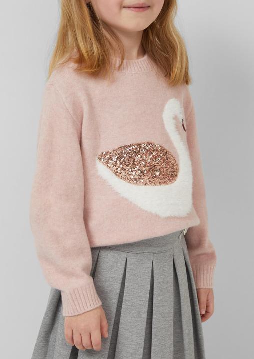 Produktbild s.Oliver Strickpullover Weicher Strickpullover mit Pailletten (104, 110)