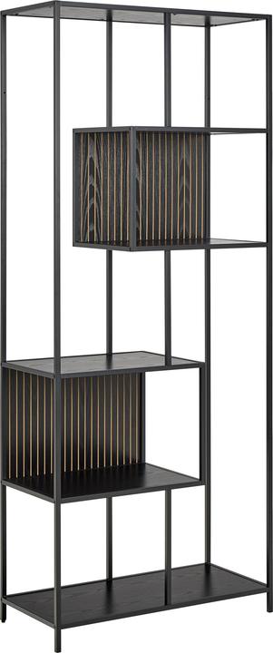 Produktbild AC Design Regal Seaford offen Schwarz, 77 x 35 x