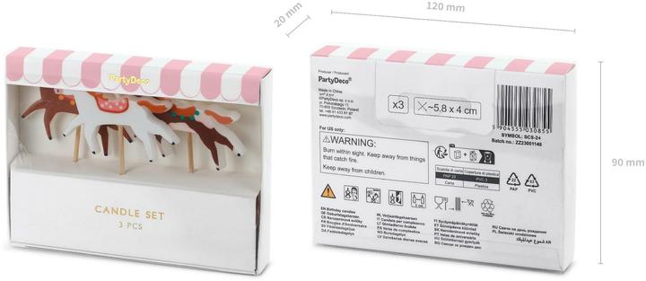 Actual product image Partydeco Kerze Pferd (3 pcs.)