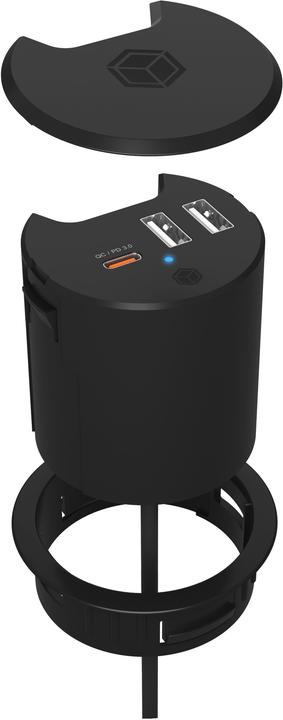 Actual product image Icy Box IB-HUB1407 (30 W, 3 ports)