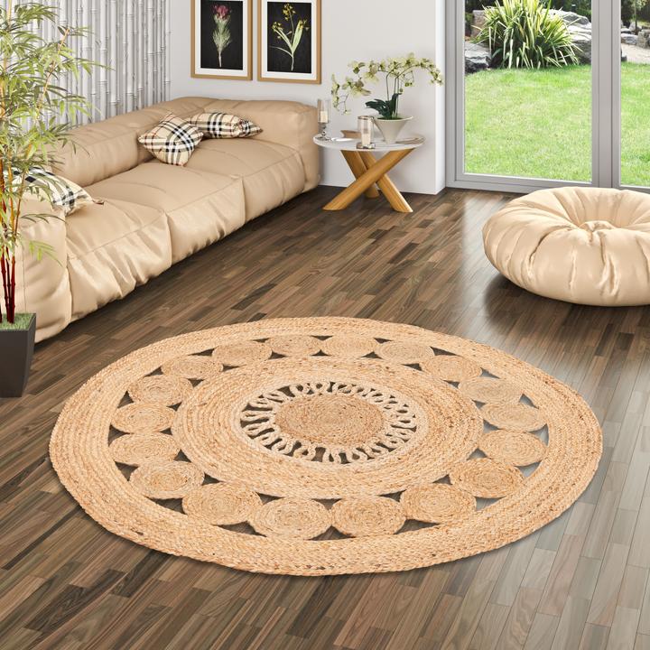 Immagine prodotto Pergamon Tappeto di juta fatto a mano Pia Round (80x80 cm)