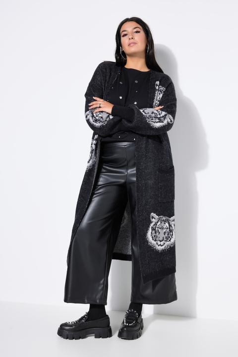 Produktbild Studio Untold Long-Strickjacke, lang und offen, Tigerkopf (60)