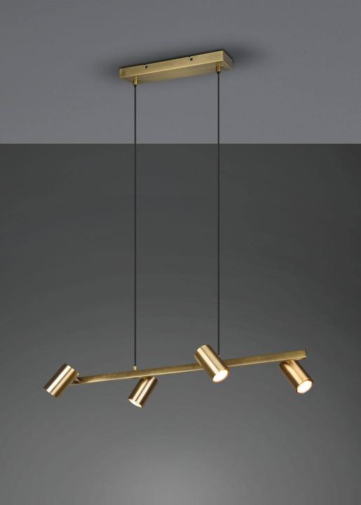 Actual product image Trio Marley pendant light GU10 4-fold antique brass (GU10)