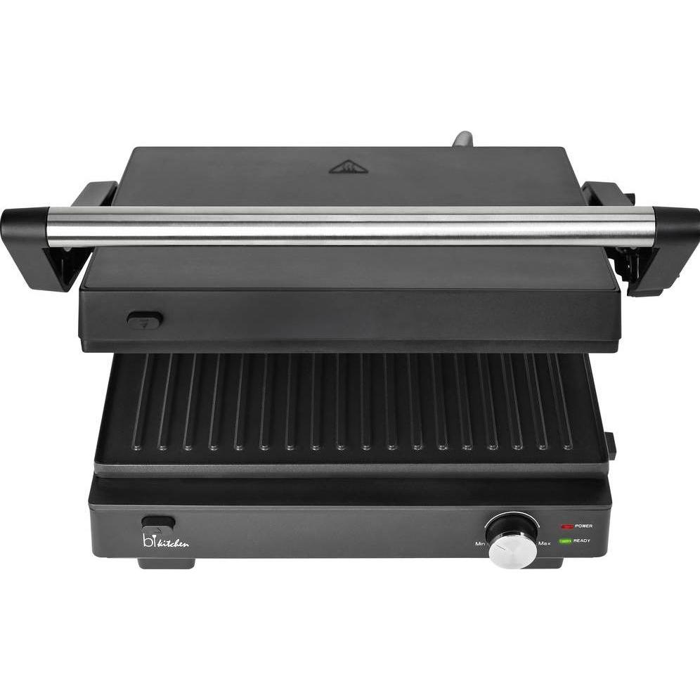 Thumbnail - BiKitchen grill 200 Elektro Kontaktgrill Kontrollleuchte, klappbar, stufenloser, Tischgrill, Schwarz