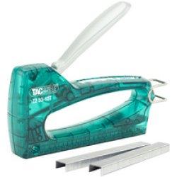Tacwise, Graffettatrice + Pistola sparachiodi, Pinza manuale Z2 53-13T, plastica, verde-trasparente Leggera con 190 g, plastica resistente agli