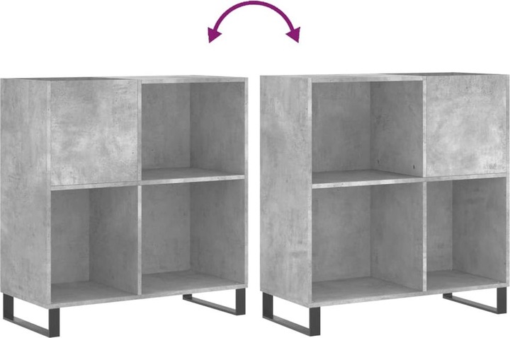 Actual product image VidaXL Plattenschrank Betongrau 84,5x38x89 cm Holzwerkstoff (84.5 x 38 x 89 cm)
