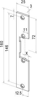 Produktbild effeff Flachschliessbleche für Türöffner (Schliessblech)