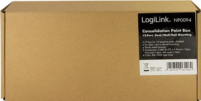 Produktbild LogiLink NP0094 Netzwerkanschlussdose (CAT8.1, 0.11 m)