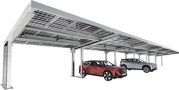 Image du produit kaiserkraft Fahrzeugüberdachung SolarCover mit PV-Modulen ohne Schaltschrank