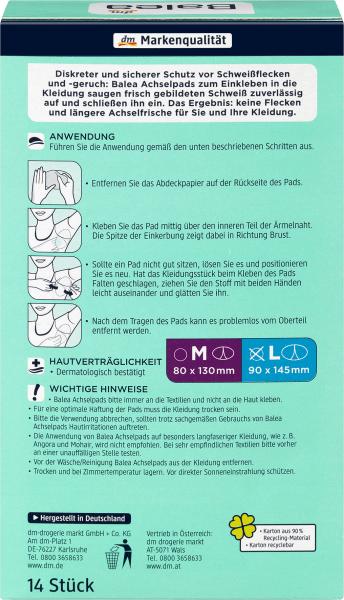 Actual product image dm Balea Armpit Pads Size L (Armpit pads)