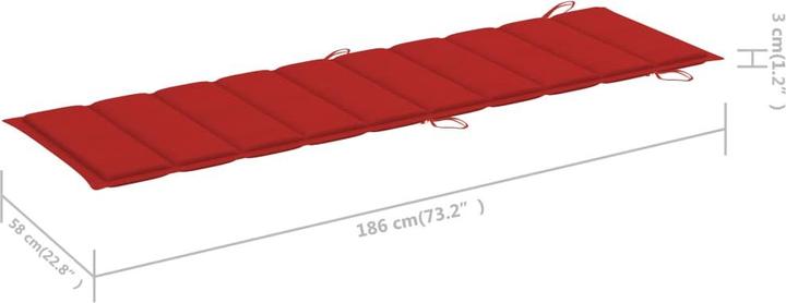 Produktbild vidaXL Sonnenliege mit Tisch (184 cm)