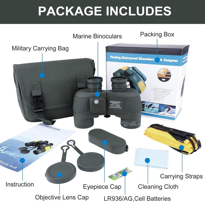 Produktbild Neylang Marine Fernglas mit Kompass & Entfernungsmesser (10x, 50 mm)