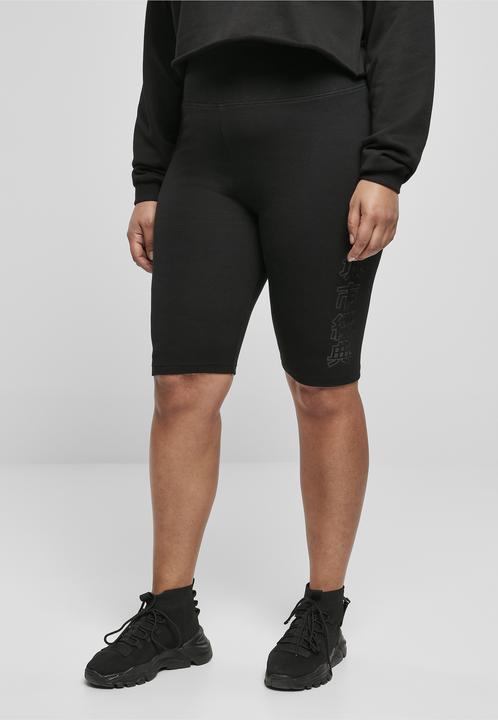 Immagine prodotto Urban Classics Pantaloncini da ciclista con marchio a vita alta da donna (S)