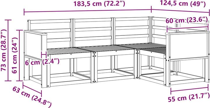 Produktbild vidaXL Outdoor-Sofa