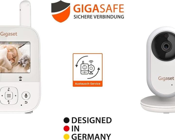 Actual product image Gigaset Baby 300 Video-Babyphone cream white/warm grey (Video & Audio, 300 m)