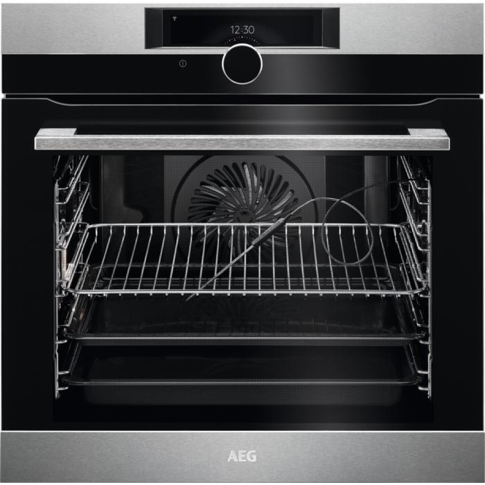 Produktbild AEG Einbaubackofen BPK948230M 60 cm / WLAN-fähig / Edelstahl mit Antifingerprint / Pyrolytische Selb