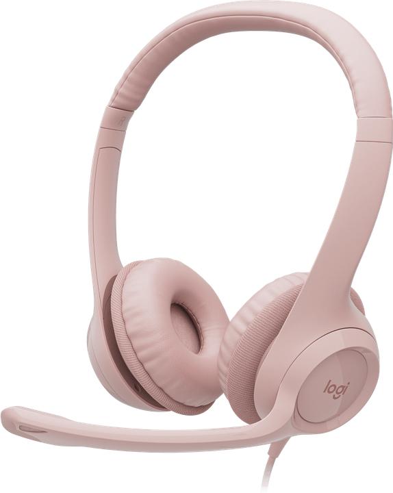 Actual product image Logitech Wired H390 headset - ROSE - USB (Cable, USB-A)