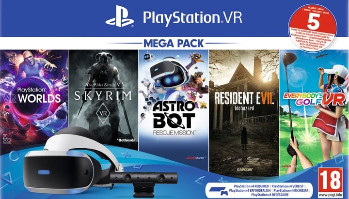 Actual product image Sony Playstation VR v2 Mega Pack + Camera + 5 Games