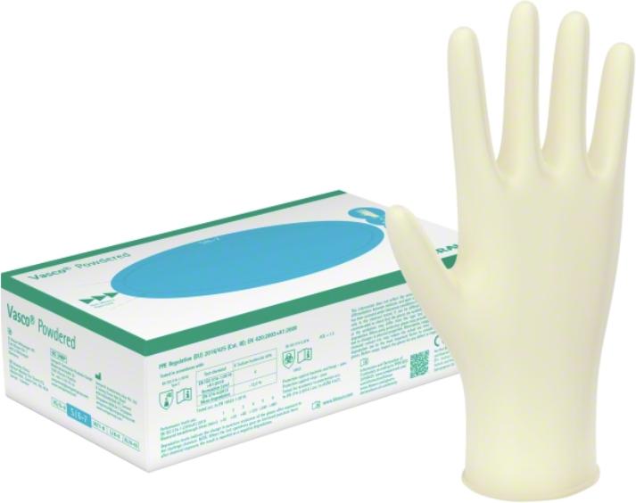 Produktbild B.Braun VASCO Untersuchungshandsch Gross/ 8-9 gepudert, 100 St HAS (L)