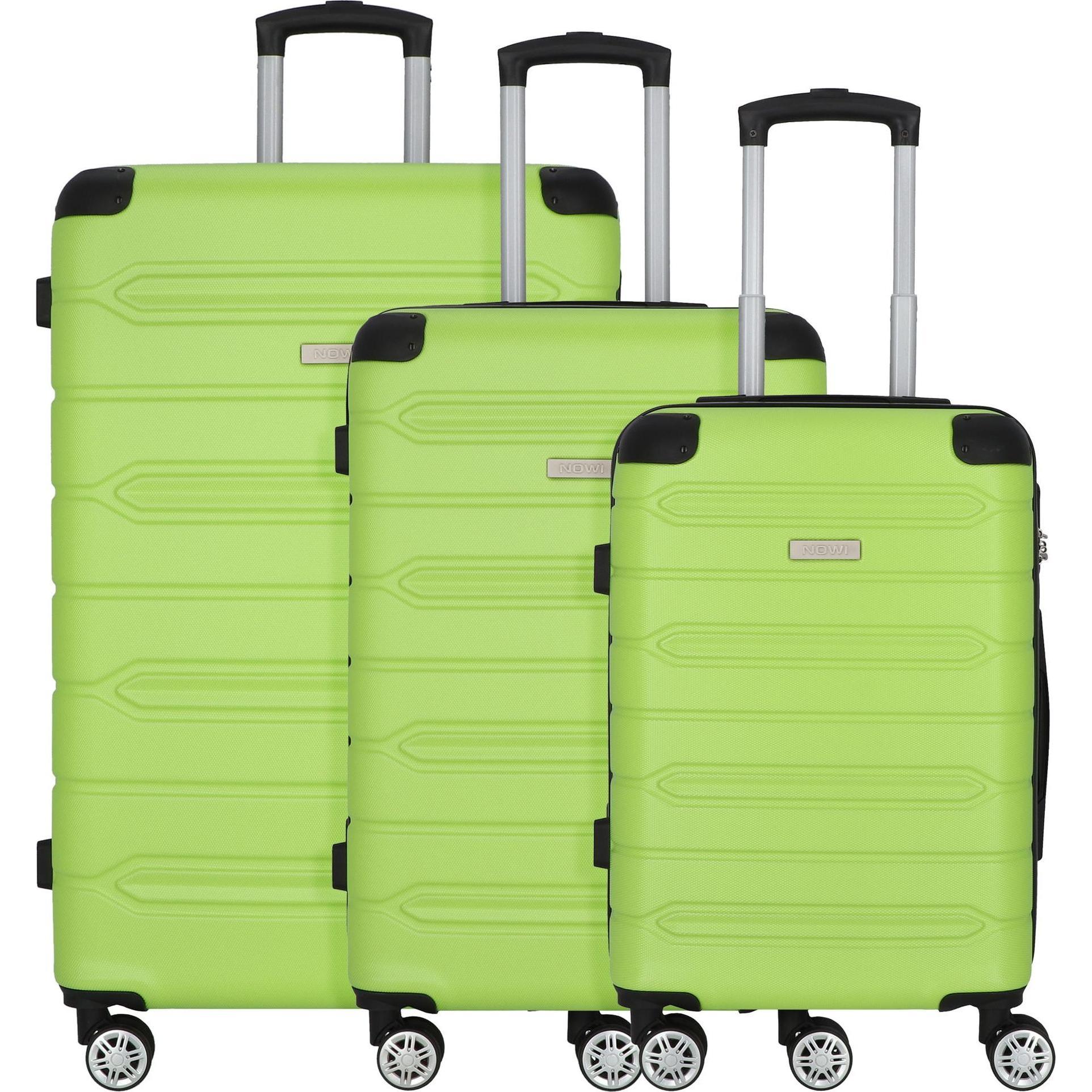 Nowi, Koffer, Rhodos 4 Rollen Kofferset 3-teilig, Gelb, (210 l, XL (ab 115l))