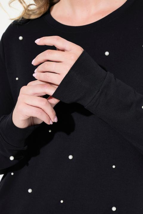Produktbild Miamoda Sweatshirt, Zierperlen, Langarm (44)