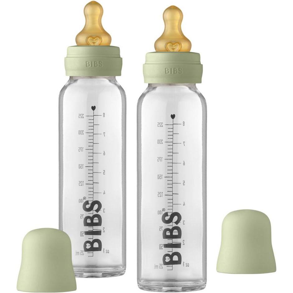 Bibs, Babyflasche, Babyflaschen Glas-Flasche 2er Pack Baby Bottle Complete (225 ml)
