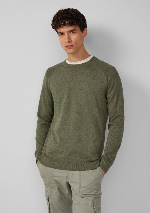 Produktbild s.Oliver Strickpullover Pullover aus Moulinéstrick mit Crew Neck und Raglanärmeln (M)