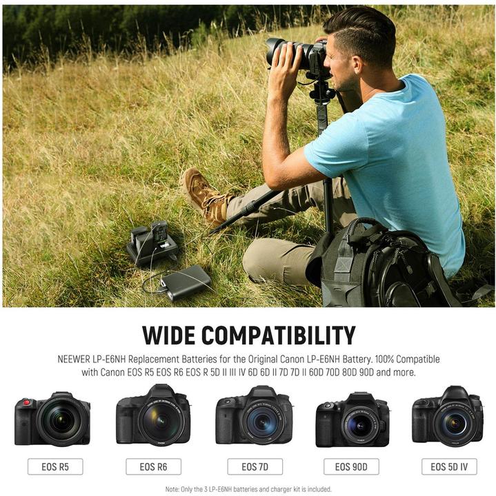 Actual product image Neewer LP-E6NH (Camera battery, Camera battery charger)