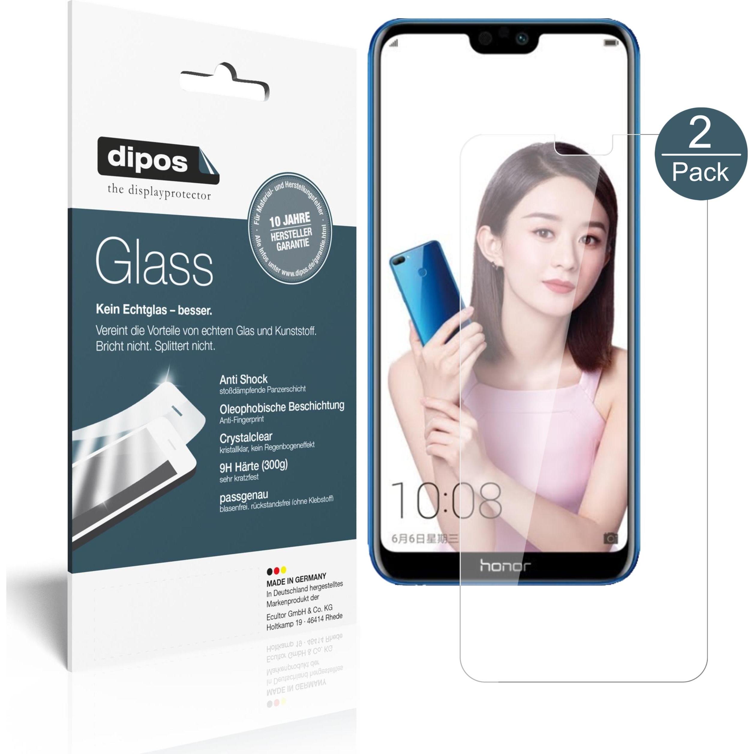 Dipos Displayschutz Anti-Shock (2 Stück, Honor 9i), Smartphone Schutzfolie, Transparent