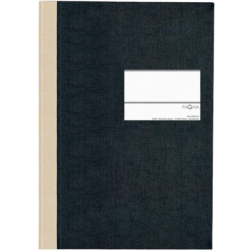 10x Pagna, Formular, Geschäftsbuch Classica A4 kariert schwarz (96 x)