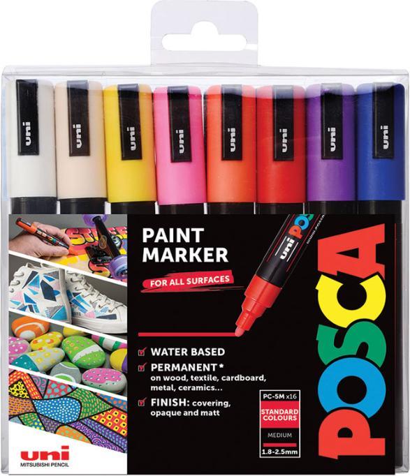 Produktbild Posca Marker PC-5M, 16er Set (pc-5m 1,8-2,5mm sortiert, 2.50 mm, 16 x)
