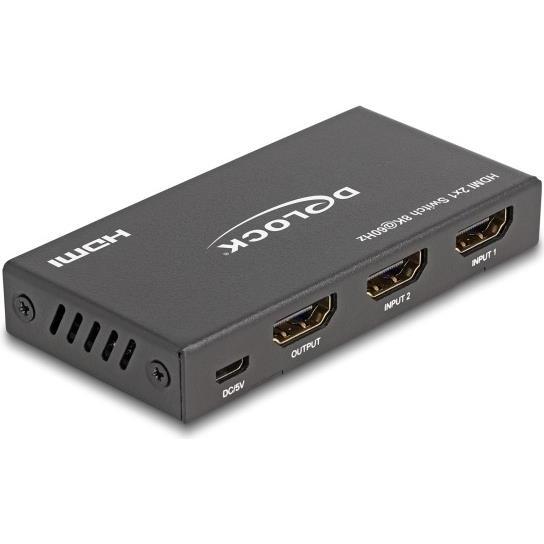 Delock HDMI Switch 2 x HDMI in zu 1 x HD, Switch Box