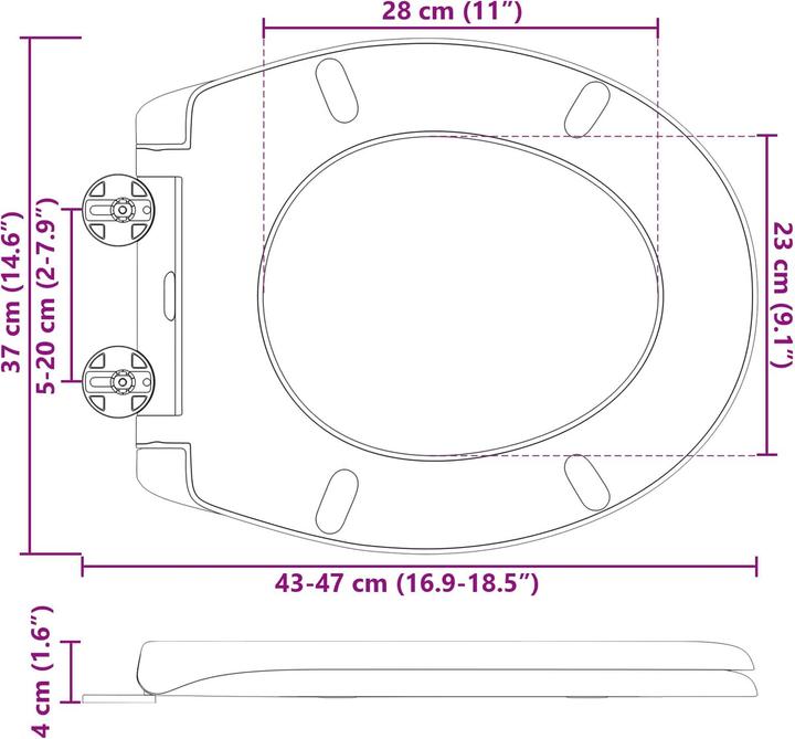 Produktbild vidaXL Toilettensitz