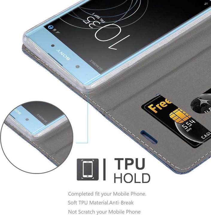 Image du produit Cadorabo Couverture look jeans Book (Sony Xperia XA1 Plus)