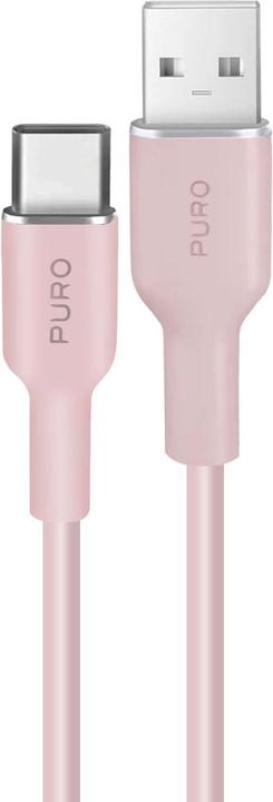 Produktbild Puro ICON Soft Cable – Kabel USB-A do USB-C 1.5 m (Dusty Pink) (1.50 m, USB 3.2 Gen 1)
